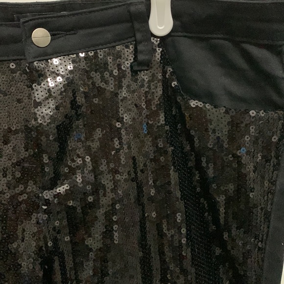 Venus Black Sequinned Jeans - Picture 3 of 7
